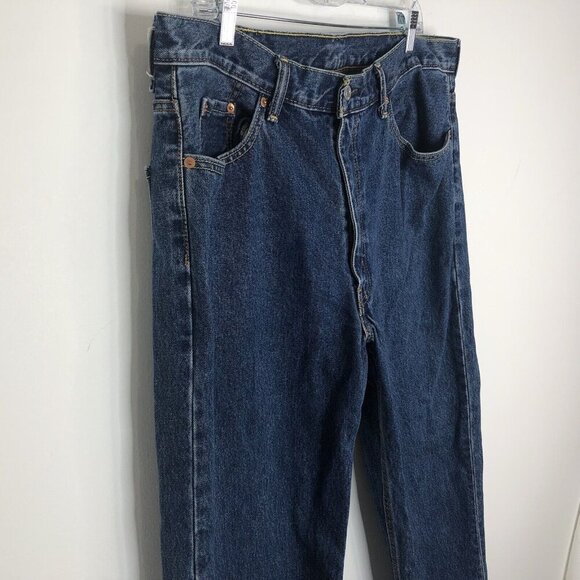 Levis Mens Blue Jeans Size 38" x 34" 550 Button Fly Zipper Denim Pants - Picture 4 of 11